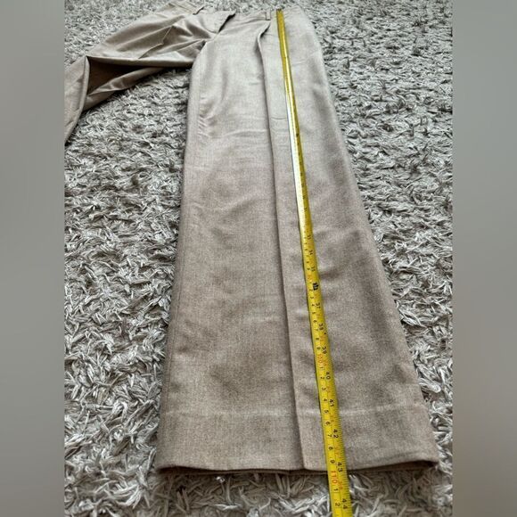 Lafayette 148 Rivington Finite Wool Cashmere Pants Mocha Melange Size 2 - Picture 5 of 16